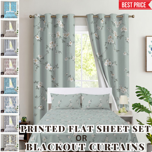 Premium printed flat sheet set - printed,