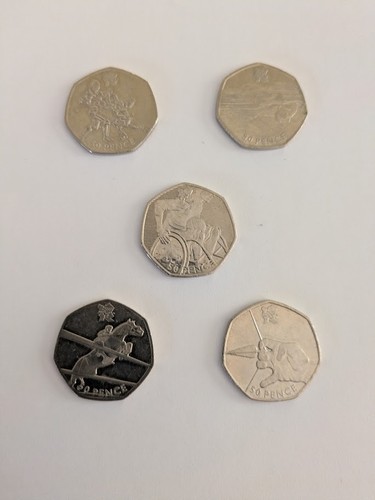 Olympic 50p coins - 5,