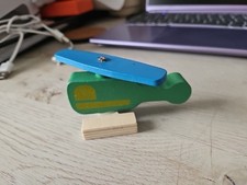 Wooden Toy Helicopter  2" x 4"
