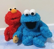 Cookie Monster & Elmo Sesame Street Hand Puppets - Please Read Description 