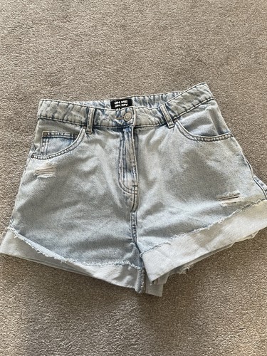 Ladies blue denim shorts - denim, size