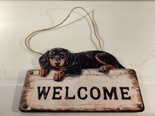 Dachshund Welcome Wooden Wall