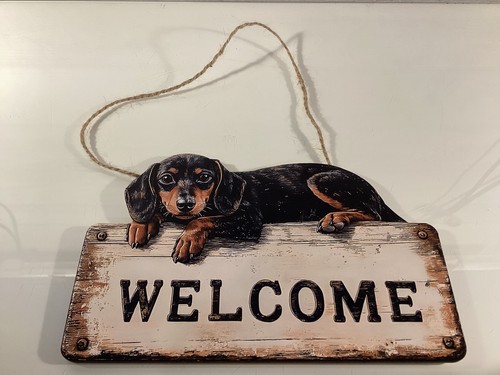 Dachshund welcome wooden - dachshund,