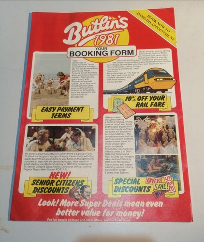 Vintage 1981 butlins holiday - vintage,