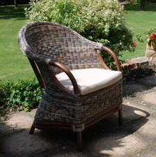 Wicker tub chair zebra - tub,