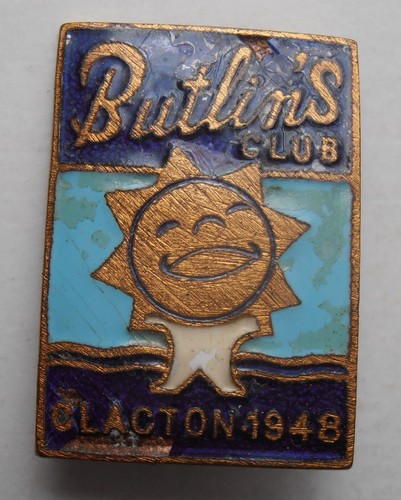Butlins badge clacton 1948 - badge,