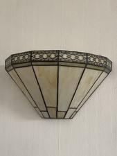 4 x TIFFANY STYLE HANDCRAFTED GLASS WALL LIGHTS (sold together)