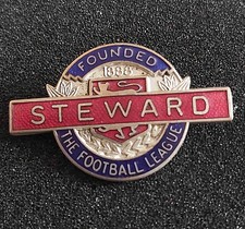 FA STEWARD ENAMEL BADGE 1960S 1970S VINTAGE FOOTBALL LEAGUE WEMBLEY MATCH BADGE