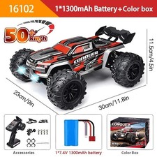 1:16 50KM/H 4WD RC Car LED Remote Control Cars High Speed 4X4 Truck, Xmas Gift