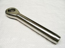 5MM  'Mini' Swaged Eye Terminal, Stainless Steel - Wire Rope Swage Deck Rigging