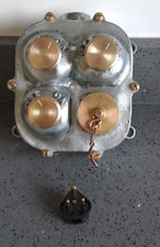 VINTAGE WALSALL FLAME PROOF THREE GANG LIGHT SWITCH FACTORY INDUSTRIAL LIGHTING