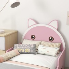 ZONEKIZ Kids Toddler Bed Cat