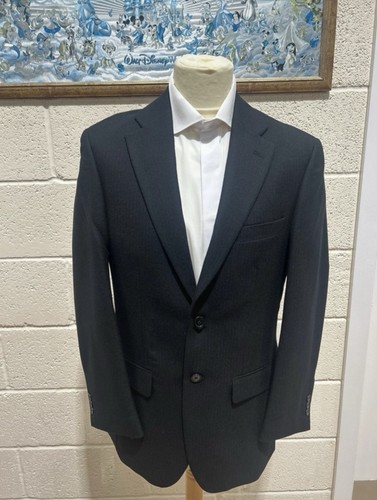 Black herringbone jacket - jacket, 38r