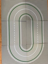 LEGO Six Vintage Grey Road Baseplates 32x32 with 4 Curves and 2 Straights