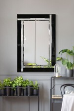 Large Mirror Black And Silver