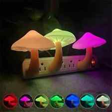 Colour changing Mushroom night light with light dark sensor, EU UK AU