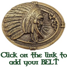 American Native Red Indian Headdress Belt Buckle Exeter Chiefs Rugby Biker.