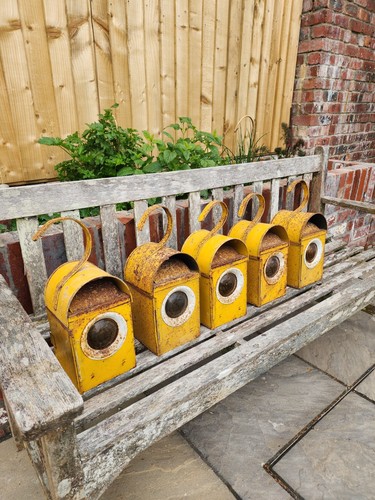 Vintage yellow painted steel - vintage,