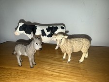 Schleich Cow Sheep Donkey