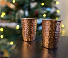 Hammered Copper Water Glasses