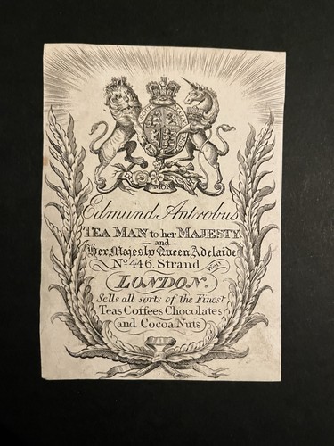 1830s royal warrant tea - 1830s,