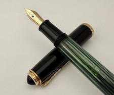Vintage Pelikan 400NN Celluloid Gold Plated Fountain Pen 14K Medium Gold Nib