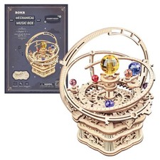 ROKR Starry Night Orrery Music Box Mechanical Wooden Kit AMK51