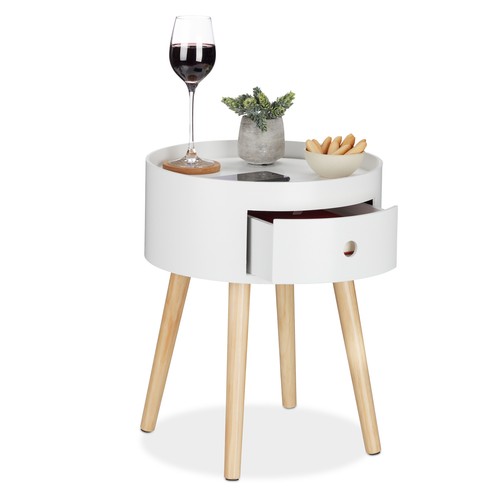 Side table round - table, nightstand