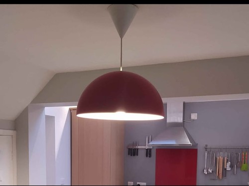 Ikea red kitchen pendant light - red,