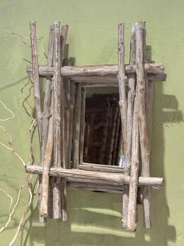 Mirror with stick frame - , by