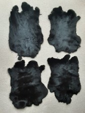 4x Genuine Natural Rabbit Fur