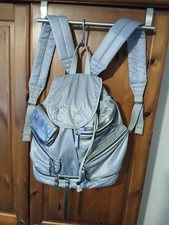 DIESEL  Backpack - Multi pockets -  Nylon Rucksack  - Silver Grey and gunmetal