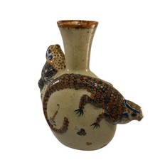 Mexican Folk Art Iguana Vase