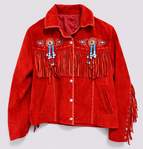 Genuine suede leather jacket - leather,