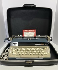 Smith-Corona Electra 120 Electric Portable Typewriter Blue in Case Works