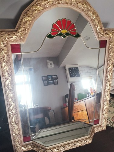 Vintage art deco stained glass - vintage,
