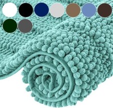 Luxury Non-Slip Chenille Bath Shower Mat Large Rug Soft Hand Machine Washable uk