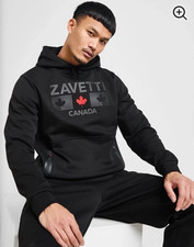 Zavetti Canada gorgeous black hooded jumper, sweatshirt, in UK size S