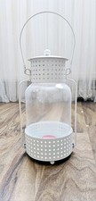 Elegant White Metal & Glass