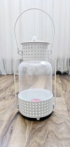 Elegant white metal glass - white, &