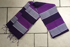 Marks & Spencer purple striped scarf