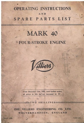 Villiers mk40 cyl - (395cc), 1-cyl