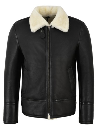 Men sheepskin jacket - b3,