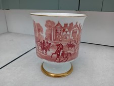 VINTAGE...COALPORT...PLANTER..HUNT GATHERING SCENE...HORSES...COUNTRY STYLE