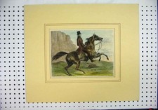 Original Old Antique Print
