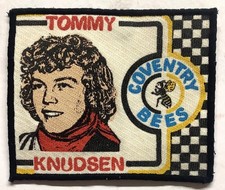 Tommy Knudsen Coventry Bees Vintage Sew On Patch Speedway Cloth Badge