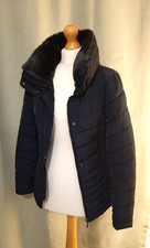 TU Dark Blue Padded Coat With