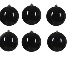 Extra LARGE Black Baubles 14cm