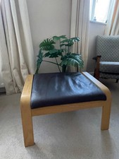 IKEA Leather Poang Footstool