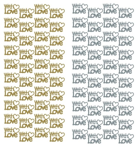 With love stickers gold silver - stickers,